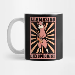 Llama Saxophonist Mug